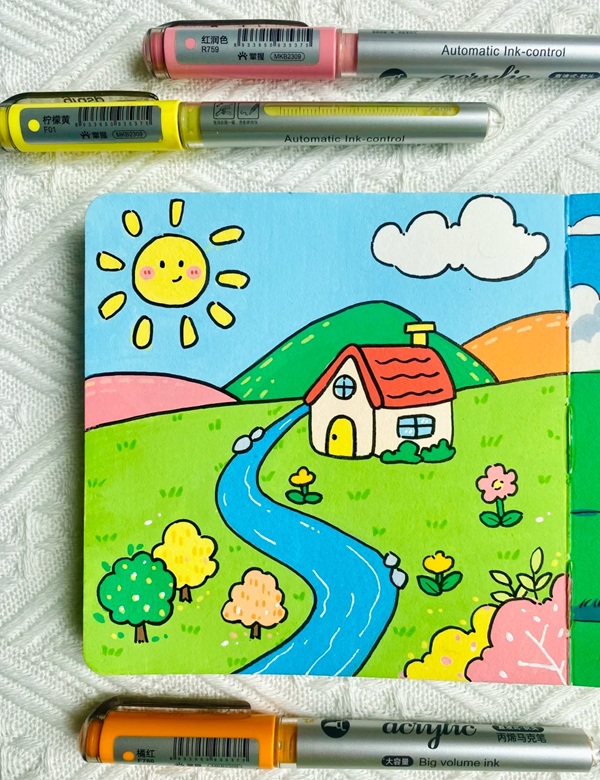vẽ tranh mùa xuân đơn giản 12