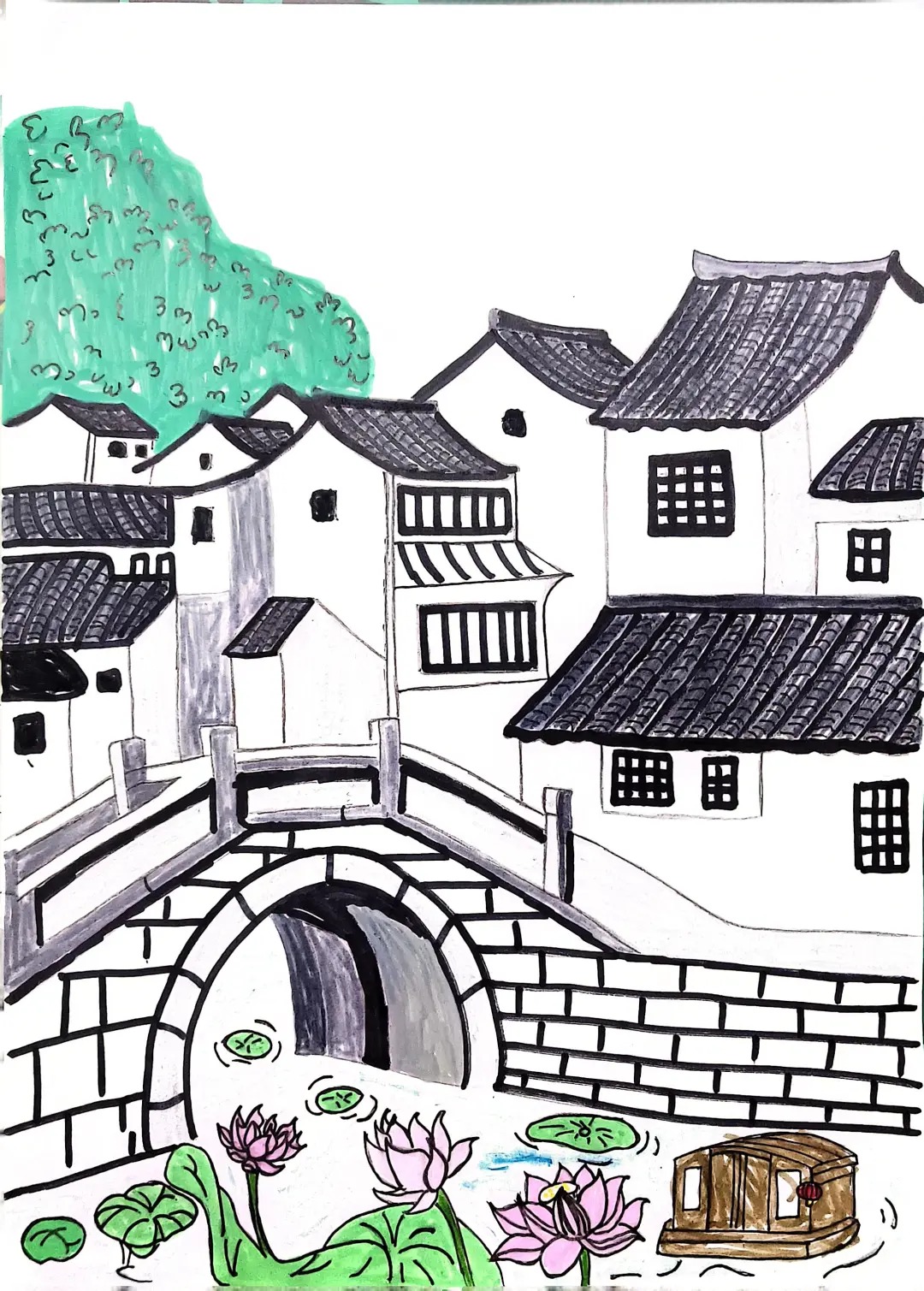 vẽ tranh ngôi nhà 28
