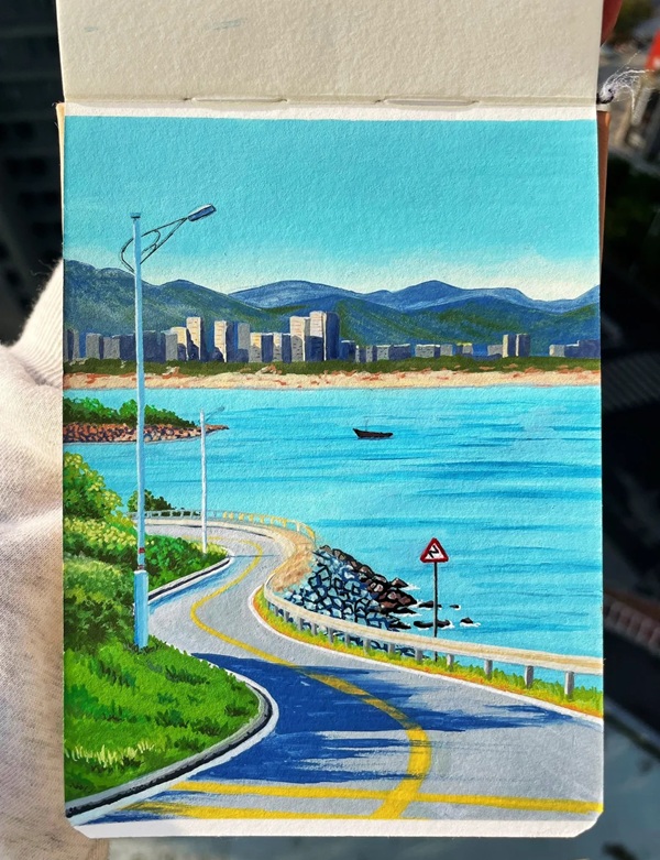 vẽ tranh phong cảnh biển 5