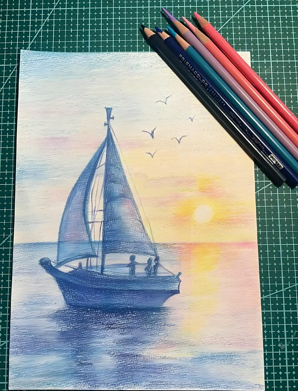 vẽ tranh phong cảnh biển 6