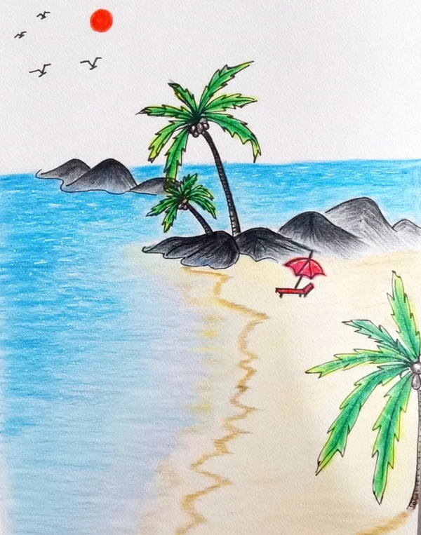 vẽ tranh phong cảnh biển 20