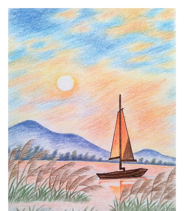 vẽ tranh phong cảnh biển 22