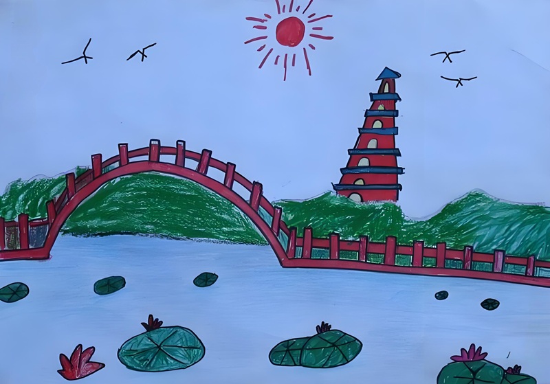 vẽ tranh phong cảnh làng quê 14