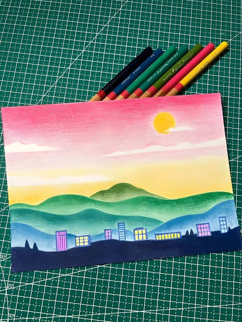 vẽ tranh phong cảnh miền núi