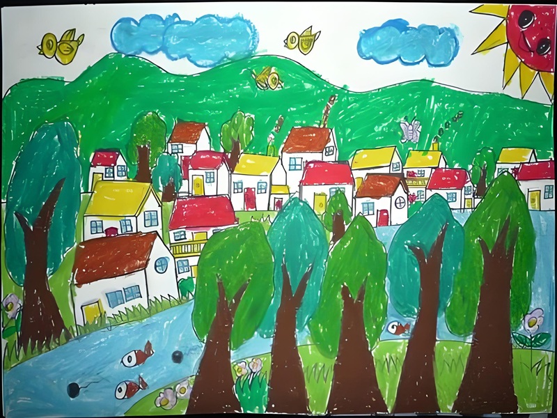 vẽ tranh phong cảnh núi 25