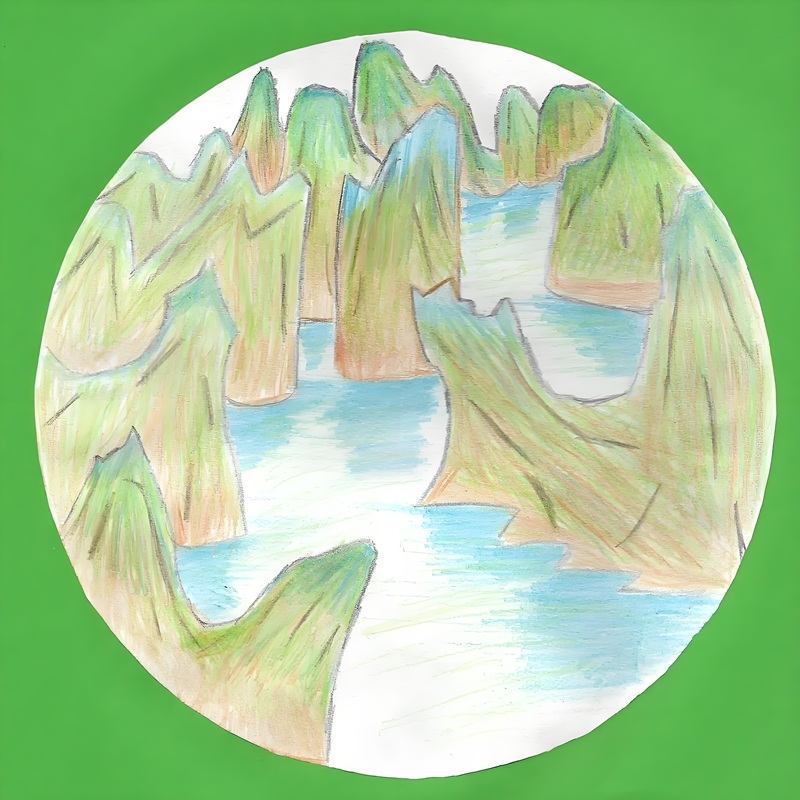 vẽ tranh phong cảnh núi 3