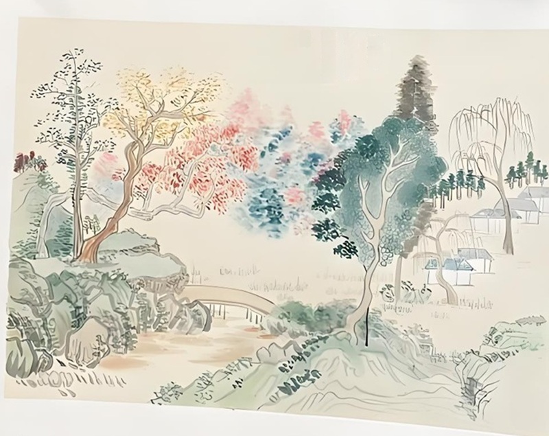vẽ tranh phong cảnh núi 4