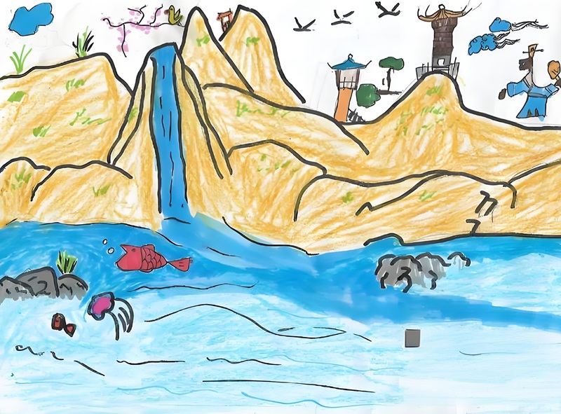 vẽ tranh phong cảnh núi 5