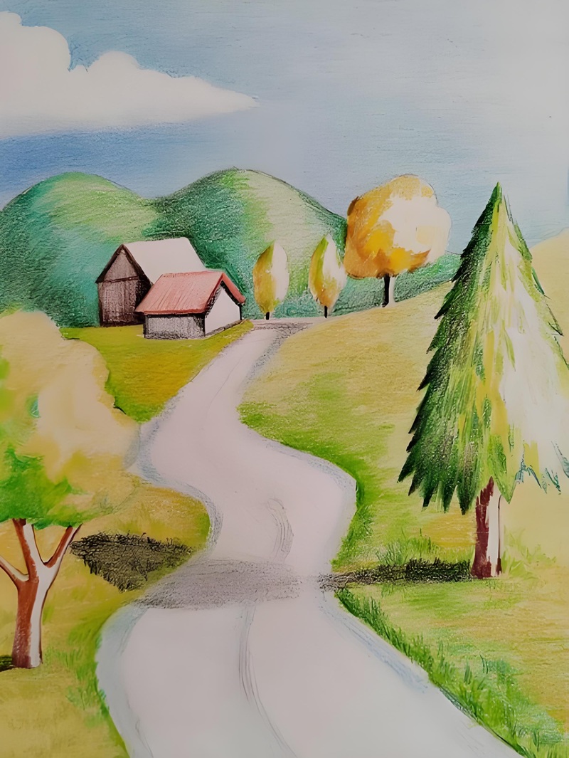 vẽ tranh phong cảnh thiên nhiên 1