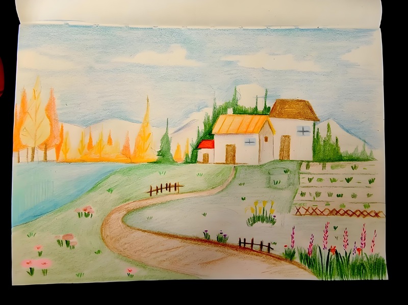 vẽ tranh phong cảnh thiên nhiên 10