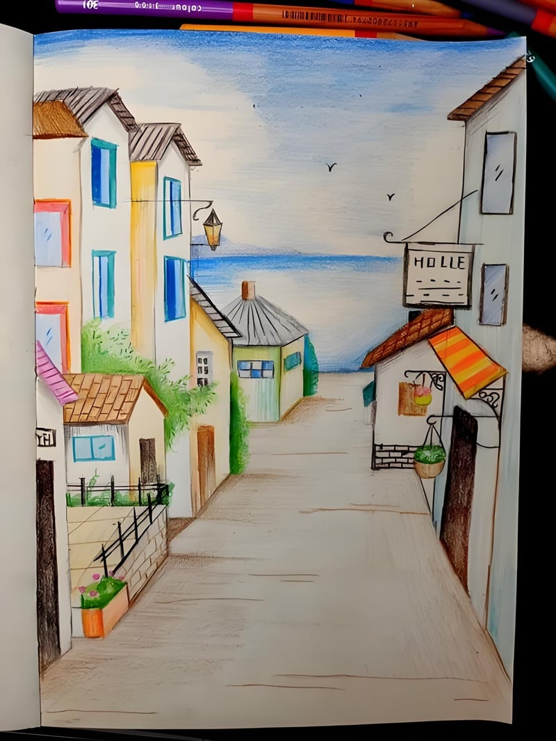 vẽ tranh phong cảnh thiên nhiên 13