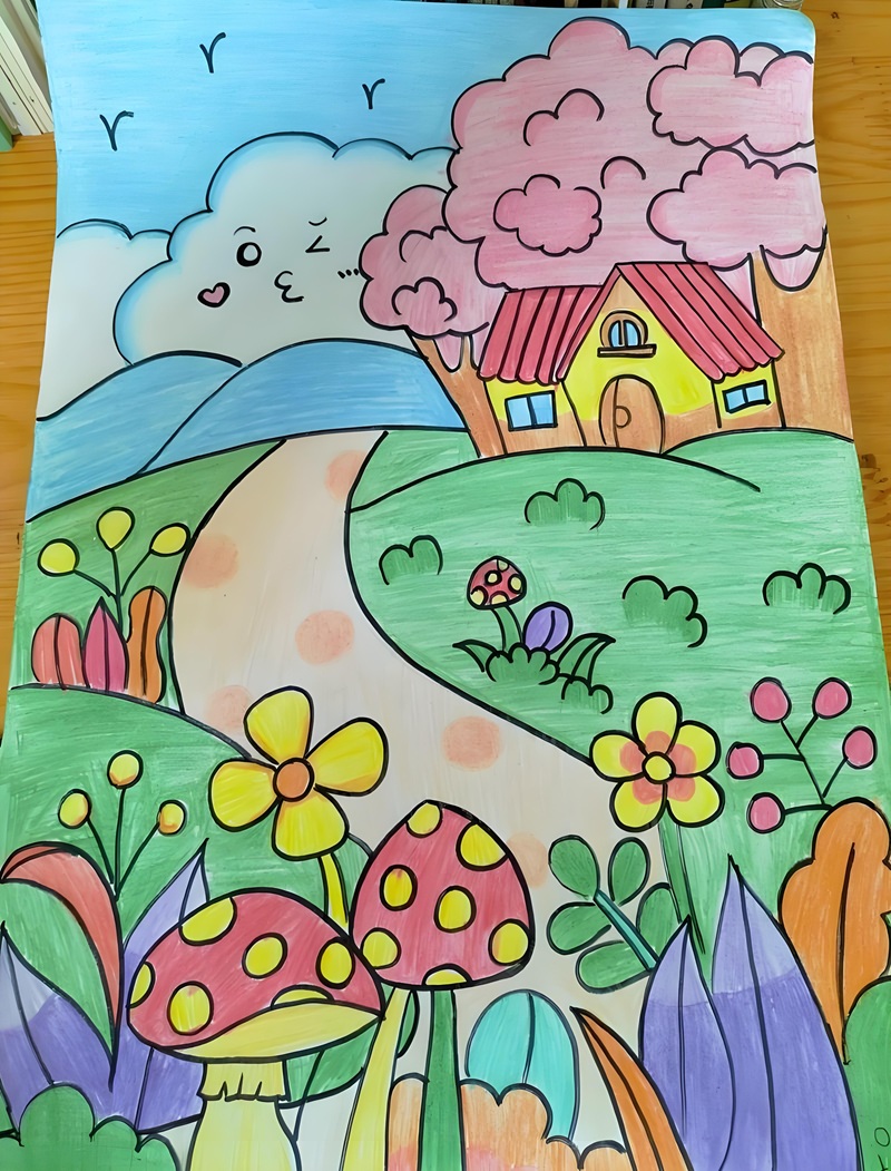 vẽ tranh phong cảnh thiên nhiên 14