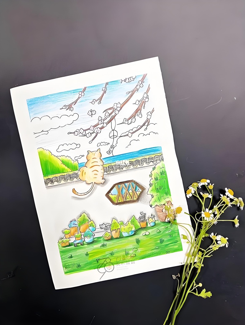 vẽ tranh phong cảnh thiên nhiên 15