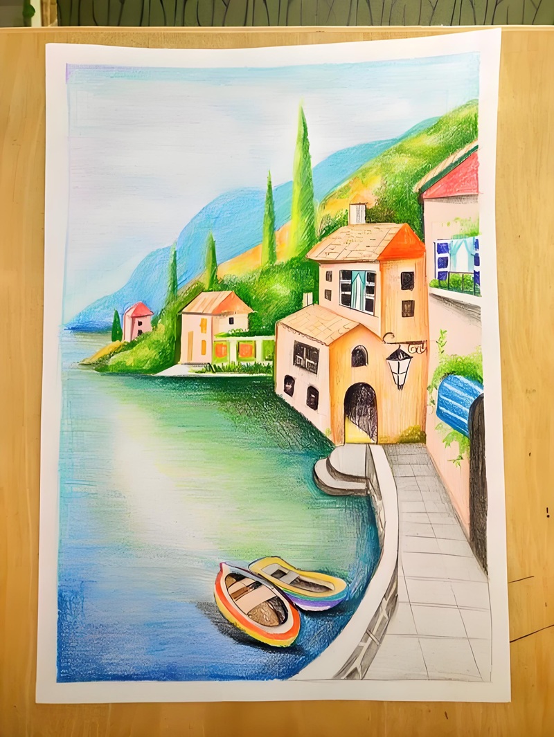 vẽ tranh phong cảnh thiên nhiên 16