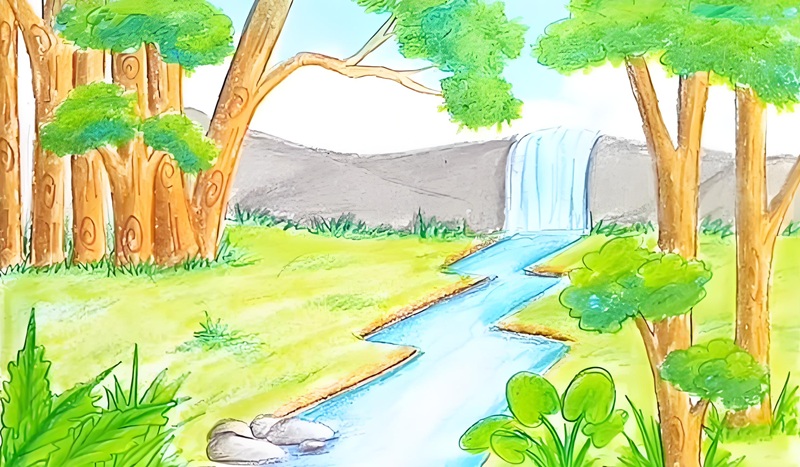 vẽ tranh phong cảnh thiên nhiên 17