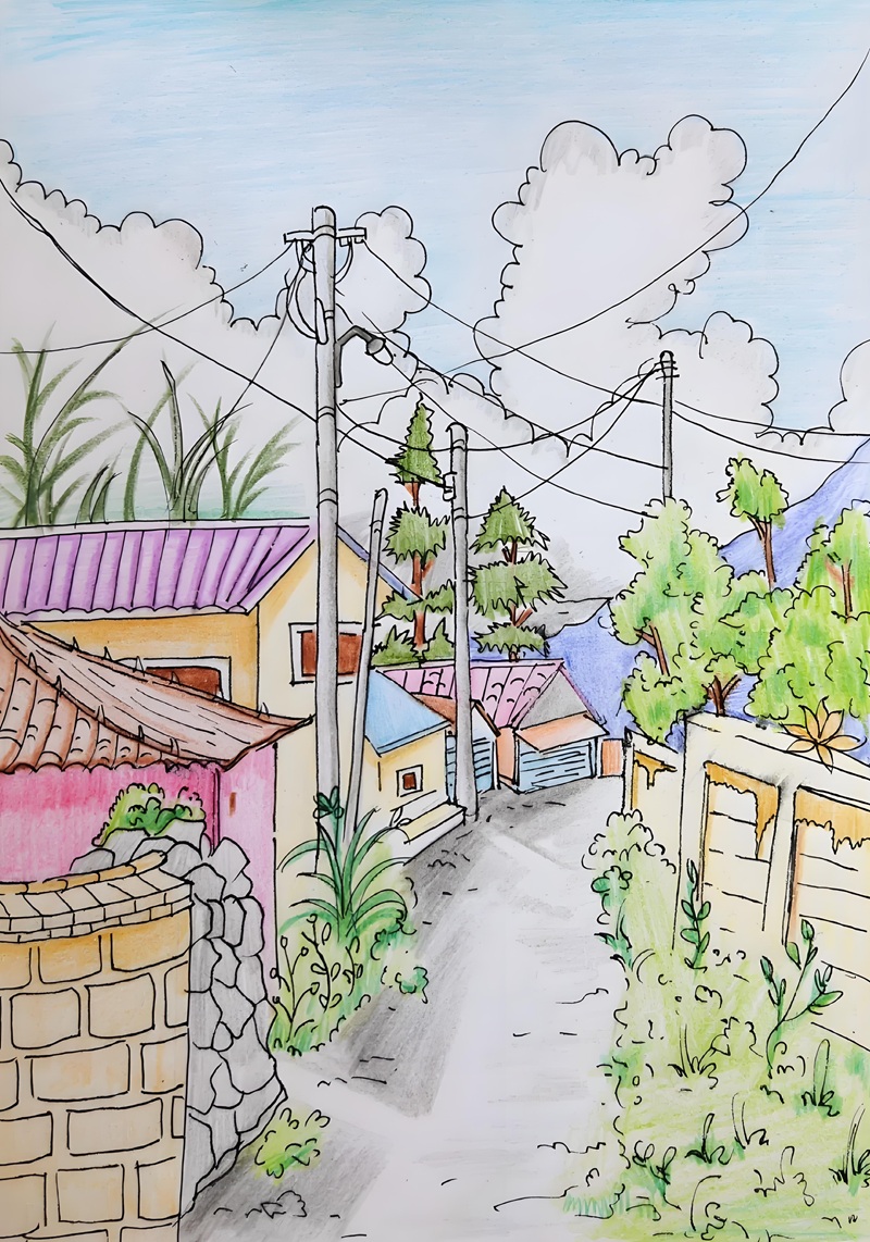 vẽ tranh phong cảnh thiên nhiên 22