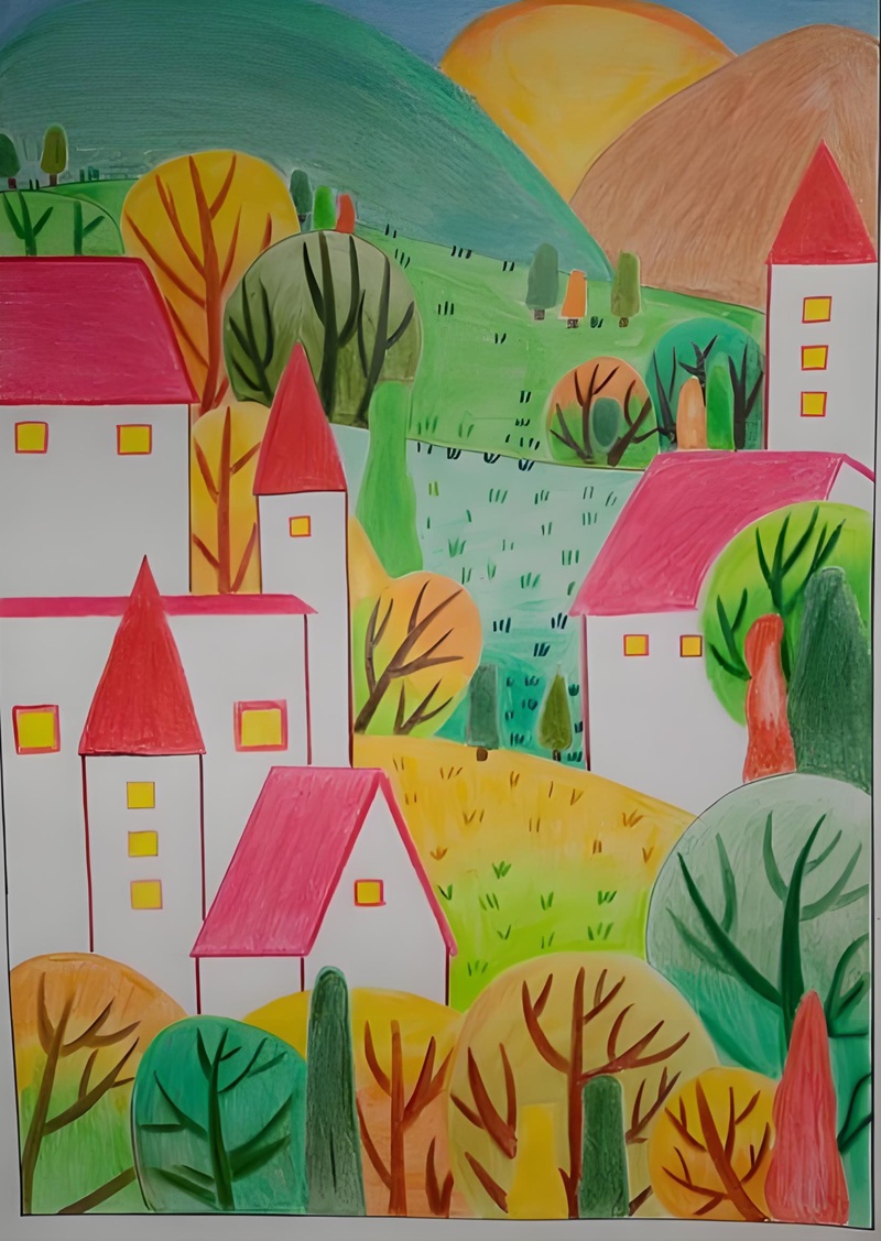 vẽ tranh phong cảnh thiên nhiên 25