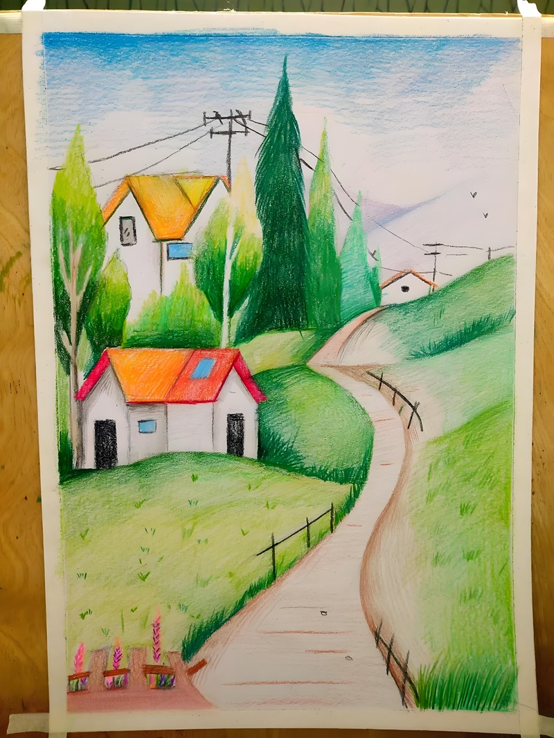 vẽ tranh phong cảnh thiên nhiên 4