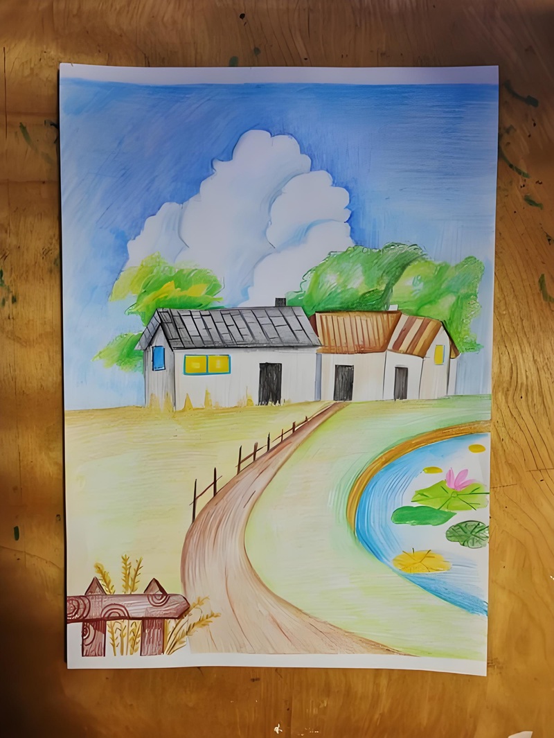 vẽ tranh phong cảnh thiên nhiên 6