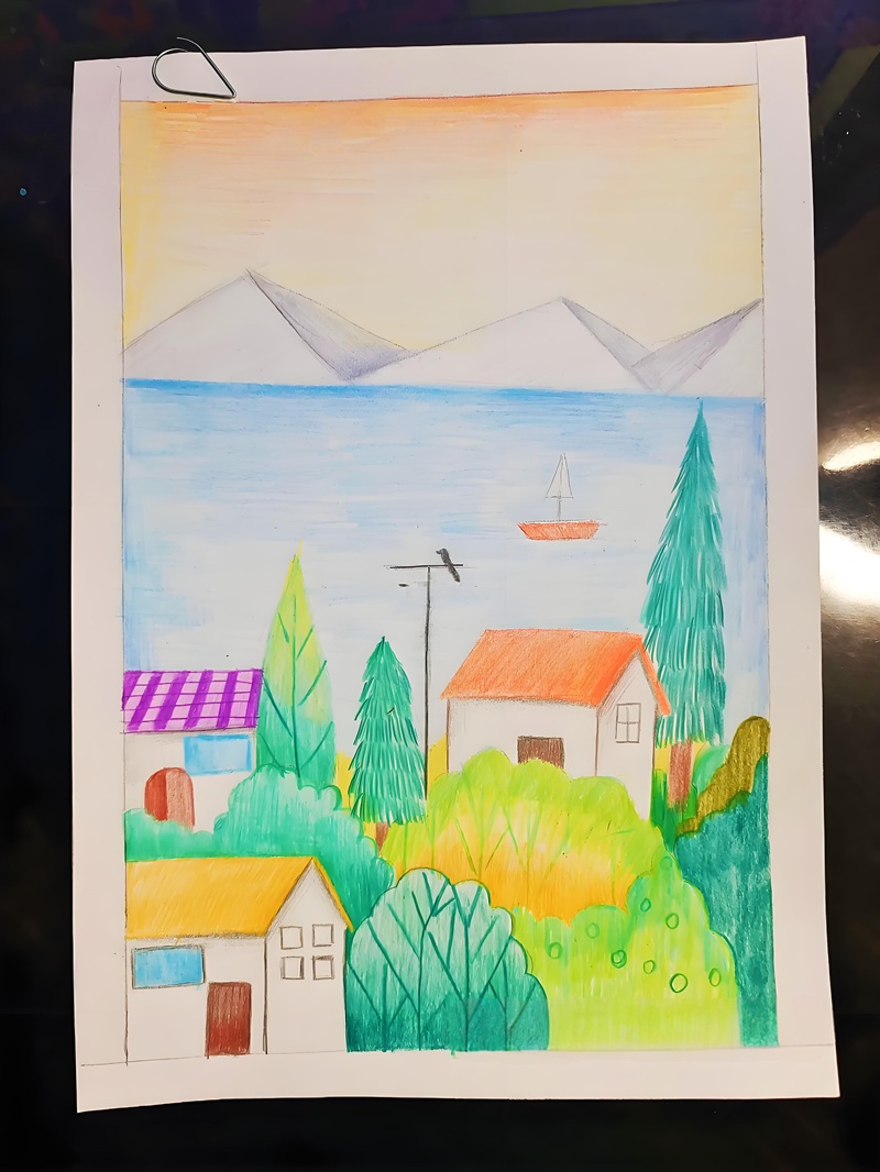 vẽ tranh phong cảnh thiên nhiên 7