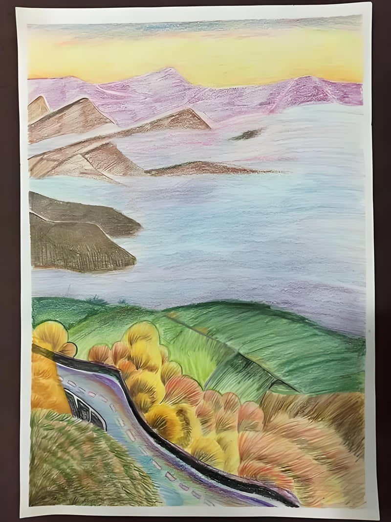 vẽ tranh phong cảnh thiên nhiên 8