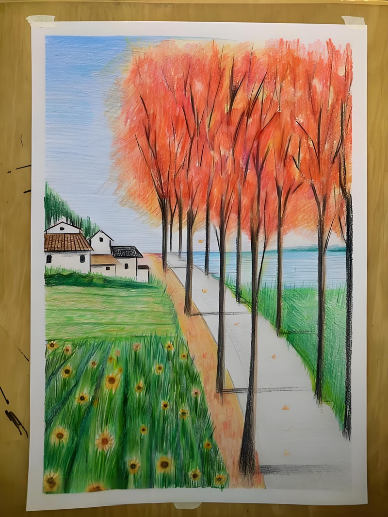 vẽ tranh phong cảnh thiên nhiên 