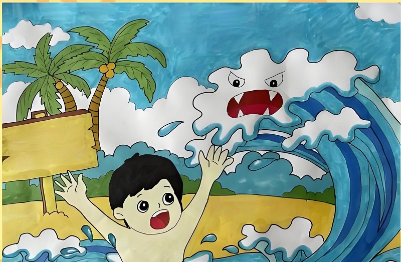 vẽ tranh phòng chống đuối nước 21