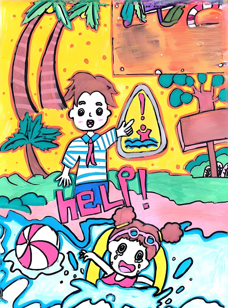 vẽ tranh phòng chống đuối nước 28