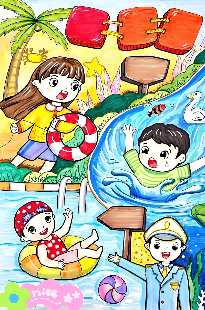 vẽ tranh phòng chống đuối nước 29