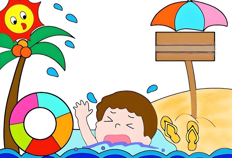 vẽ tranh phòng chống đuối nước 3
