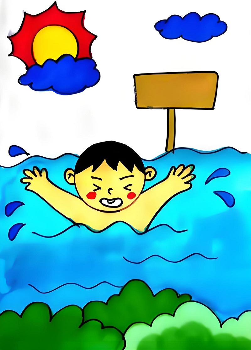 vẽ tranh phòng chống đuối nước 32