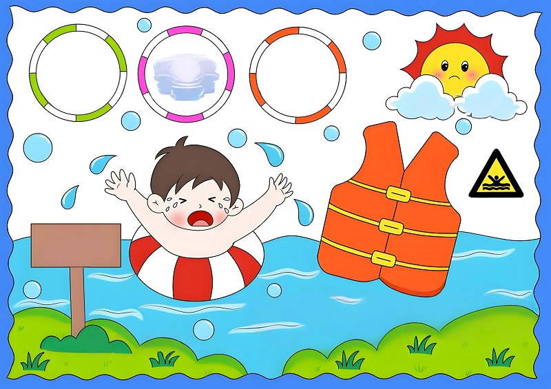 vẽ tranh phòng chống đuối nước 9