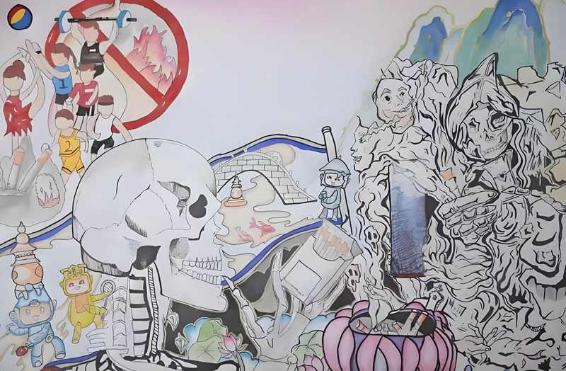 vẽ tranh phòng chống tác hại của thuốc lá 10