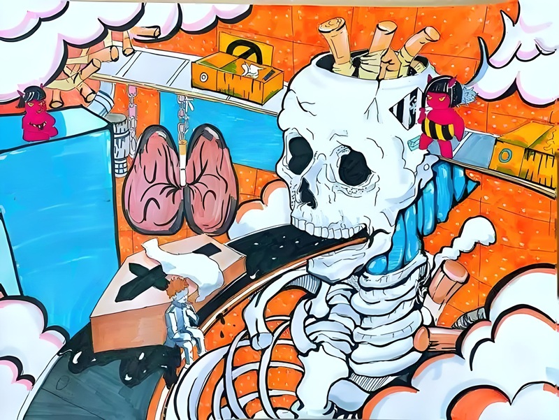 vẽ tranh phòng chống tác hại của thuốc lá 14