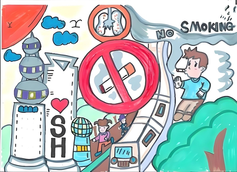 vẽ tranh phòng chống tác hại của thuốc lá 17