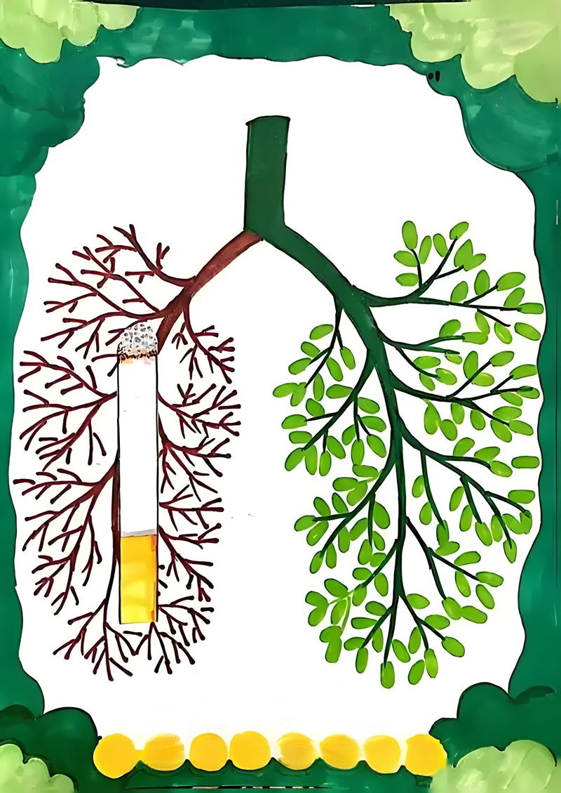 vẽ tranh phòng chống tác hại của thuốc lá 2