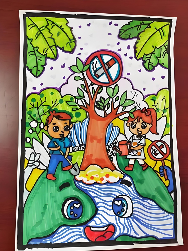 vẽ tranh phòng chống tác hại của thuốc lá 22