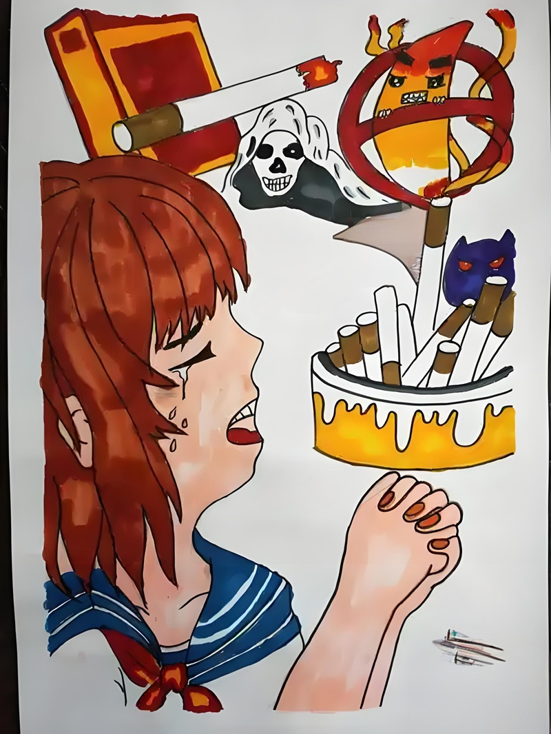 vẽ tranh phòng chống tác hại của thuốc lá 24