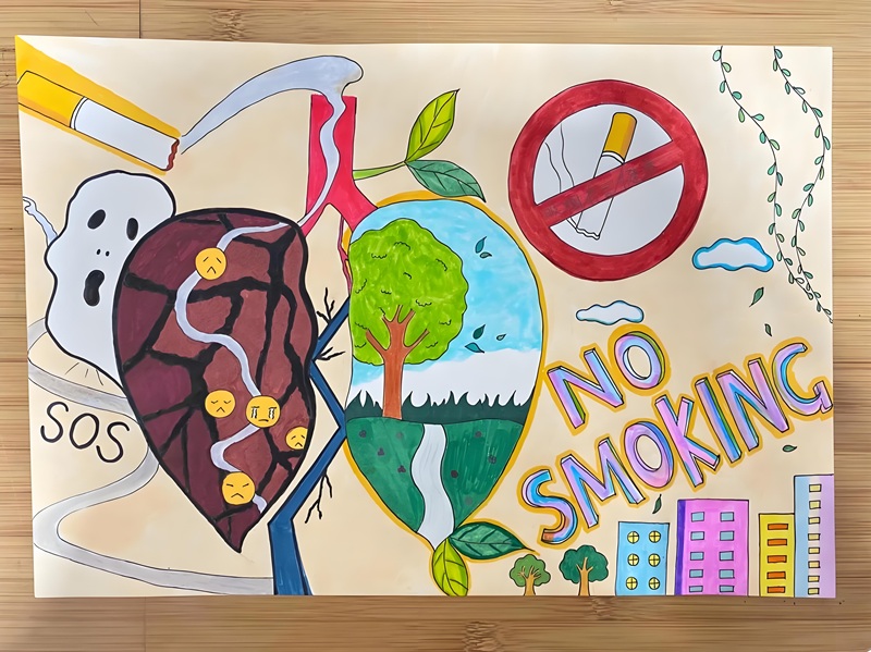 vẽ tranh phòng chống tác hại của thuốc lá 27