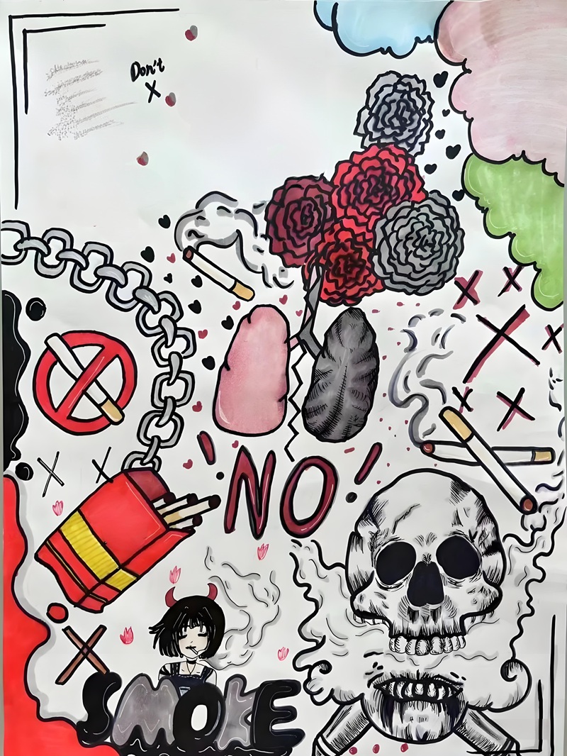 vẽ tranh phòng chống tác hại của thuốc lá 29