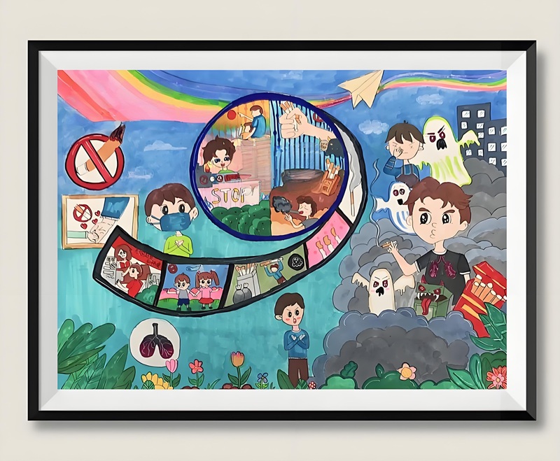 vẽ tranh phòng chống tác hại của thuốc lá 30