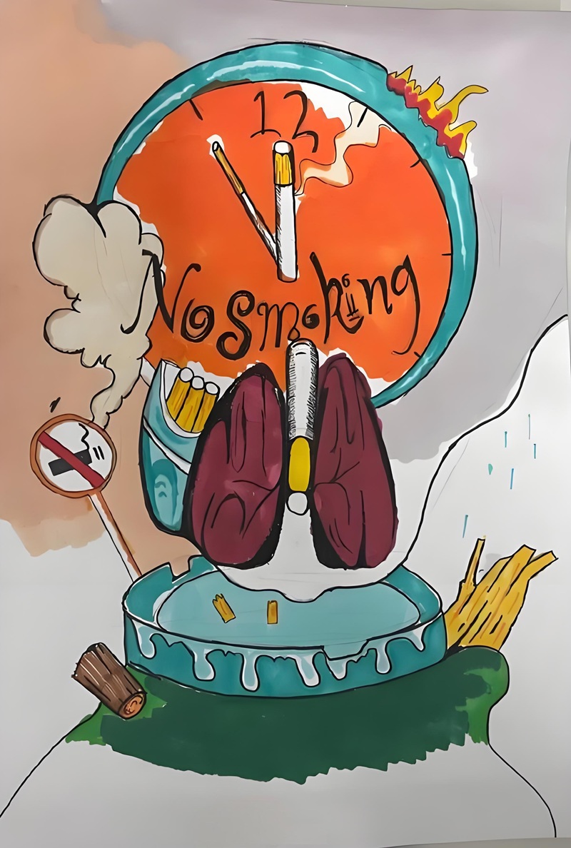 vẽ tranh phòng chống tác hại của thuốc lá 33