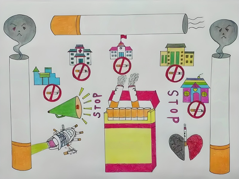 vẽ tranh phòng chống tác hại của thuốc lá 5