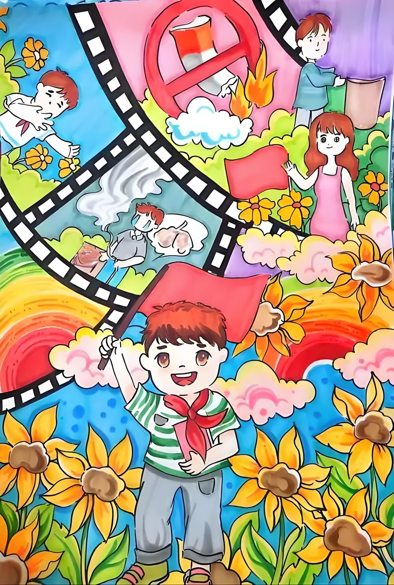 vẽ tranh phòng chống tác hại của thuốc lá 6