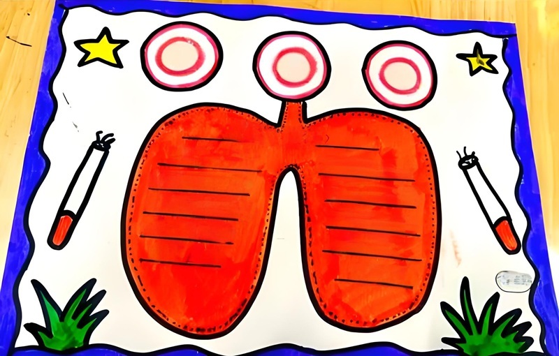 vẽ tranh phòng chống tác hại của thuốc lá 7