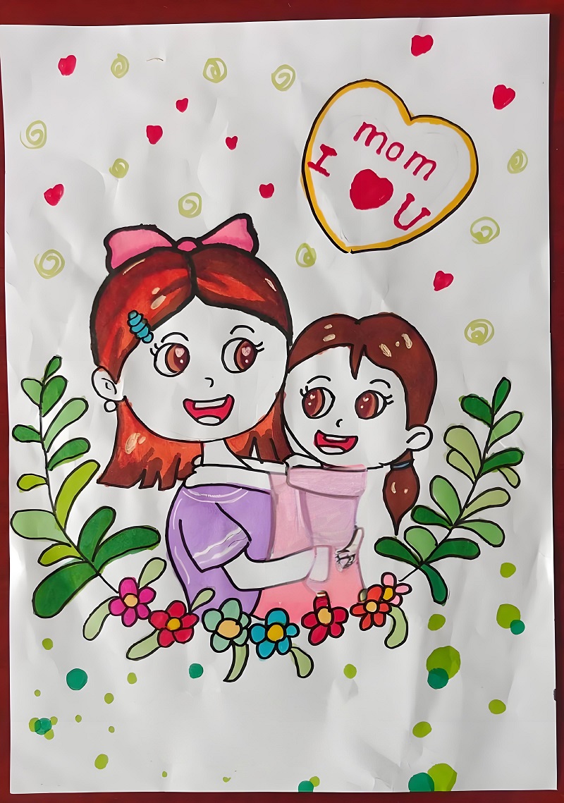 vẽ tranh tặng mẹ ngày 20 10