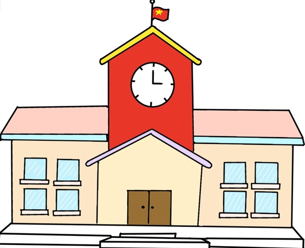 vẽ tranh trường học 6