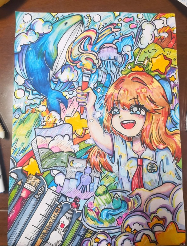 vẽ tranh ước mơ của em 11