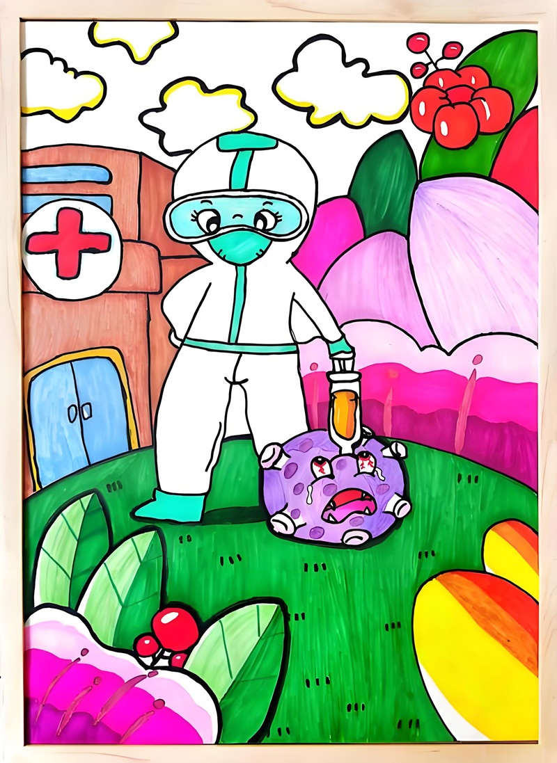 vẽ tranh ước mơ của em làm bác sĩ 11