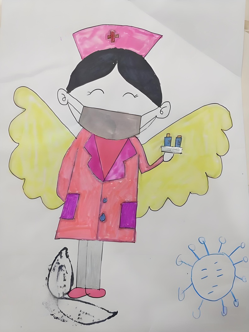 vẽ tranh ước mơ của em làm bác sĩ 13